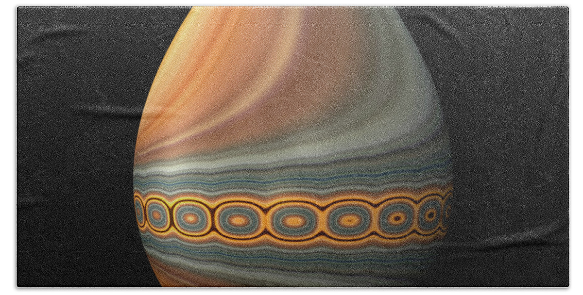 Series Hand Towel featuring the digital art Jovian Easter Egg by Hakon Soreide