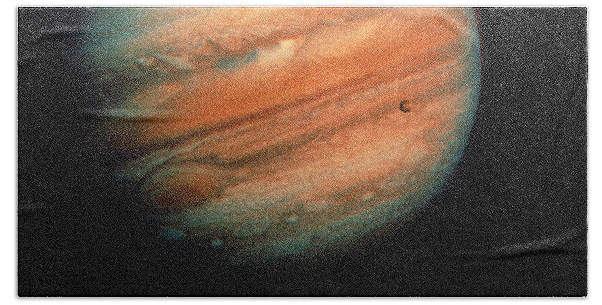 1970s Bath Towel featuring the photograph Jupiter, Europa, & Io by Granger