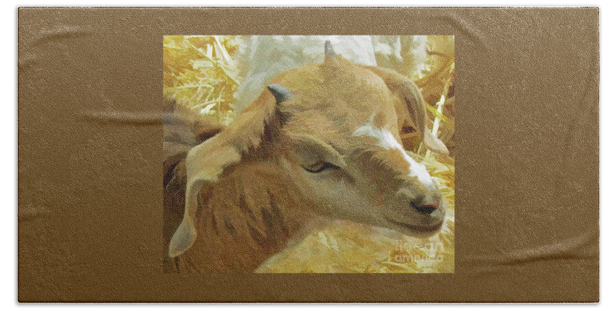 Animal Bath Towel featuring the photograph Just a Kid by Joyce Creswell