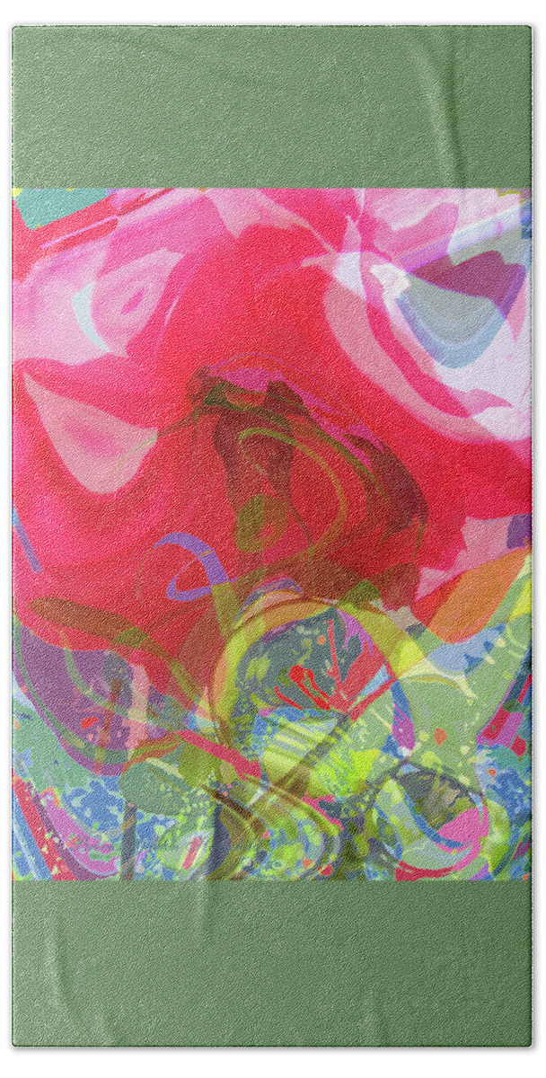 Rose Hand Towel featuring the photograph Just a Wild and Crazy Rose - Photography - Manipulated Floral Photography - Rose Art by Brooks Garten Hauschild
