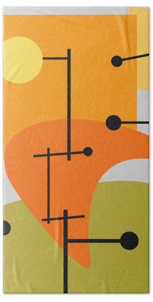Abstract Bath Towel featuring the digital art Juxtaposing Thoughts by Richard Rizzo