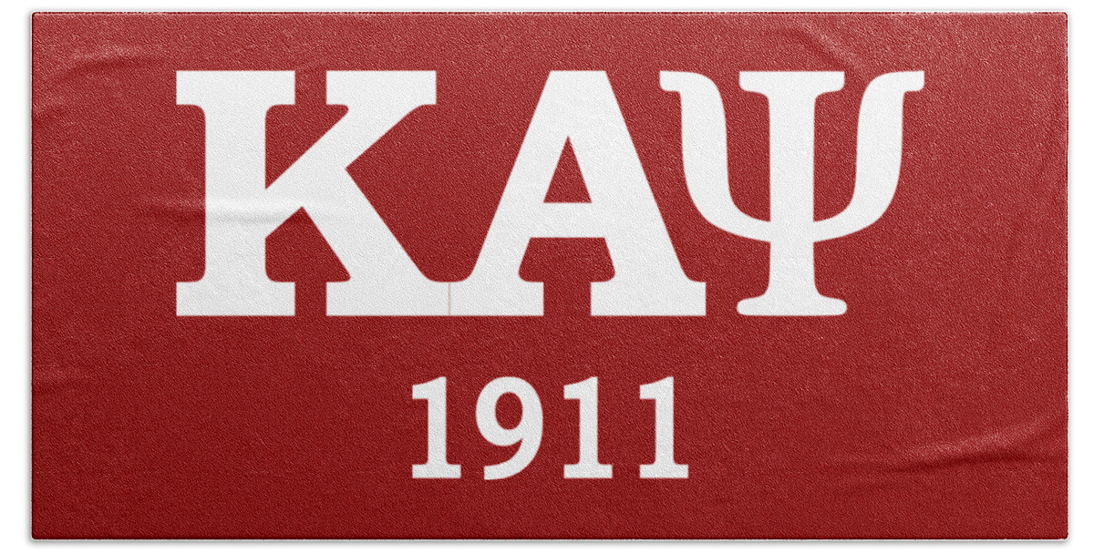 Kappa Alpha Psi Hand Towel featuring the digital art Kappa Alpha Psi 1911 by Sincere Taylor