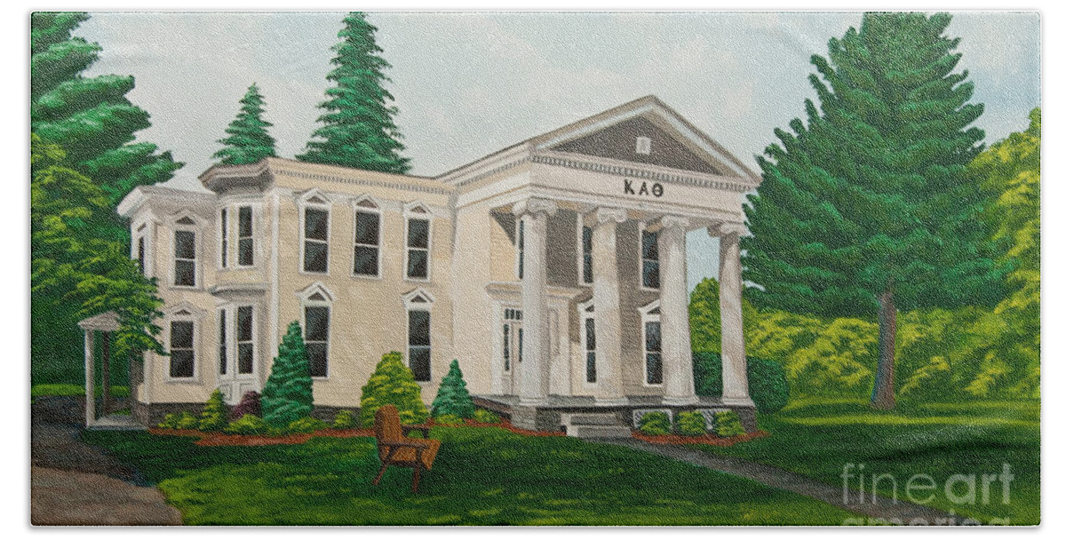 Colgate University History Bath Sheet featuring the painting Kappa Alpha Theta by Charlotte Blanchard