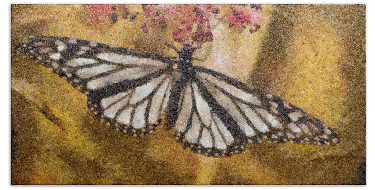 Butterfly Hand Towel featuring the photograph Karma by Trish Tritz