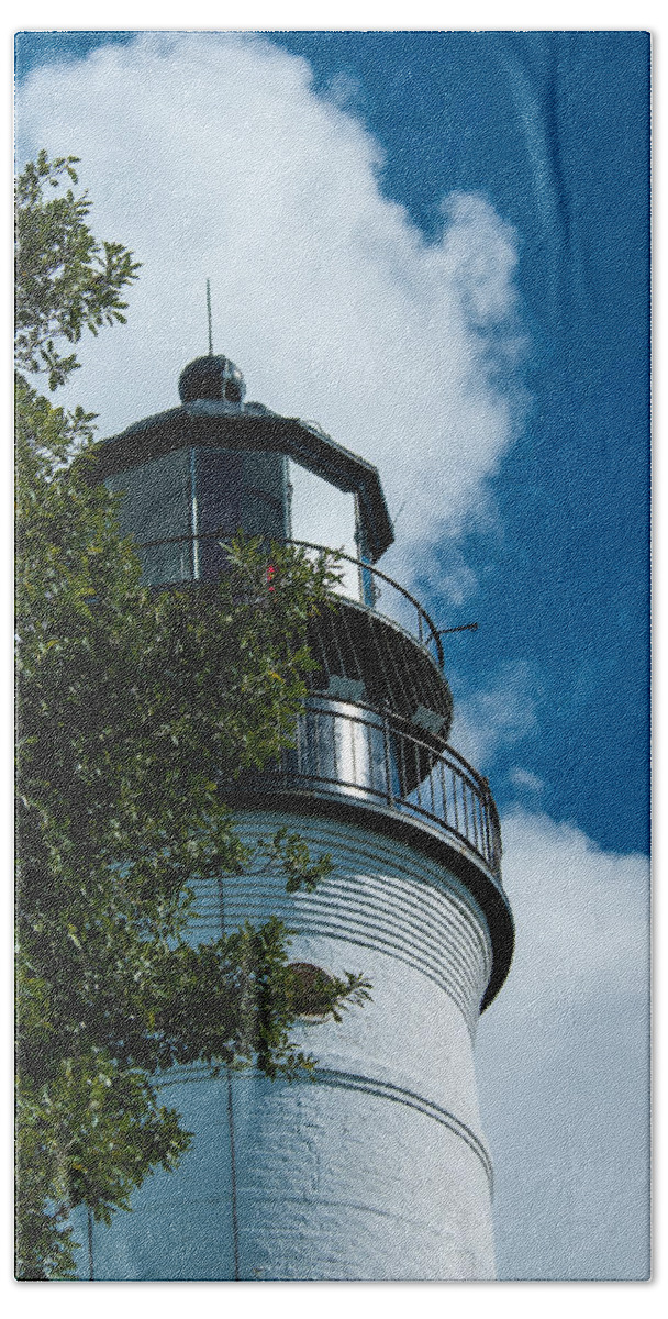 1848 Hand Towel featuring the photograph Key West Lighthouse by Brian Green