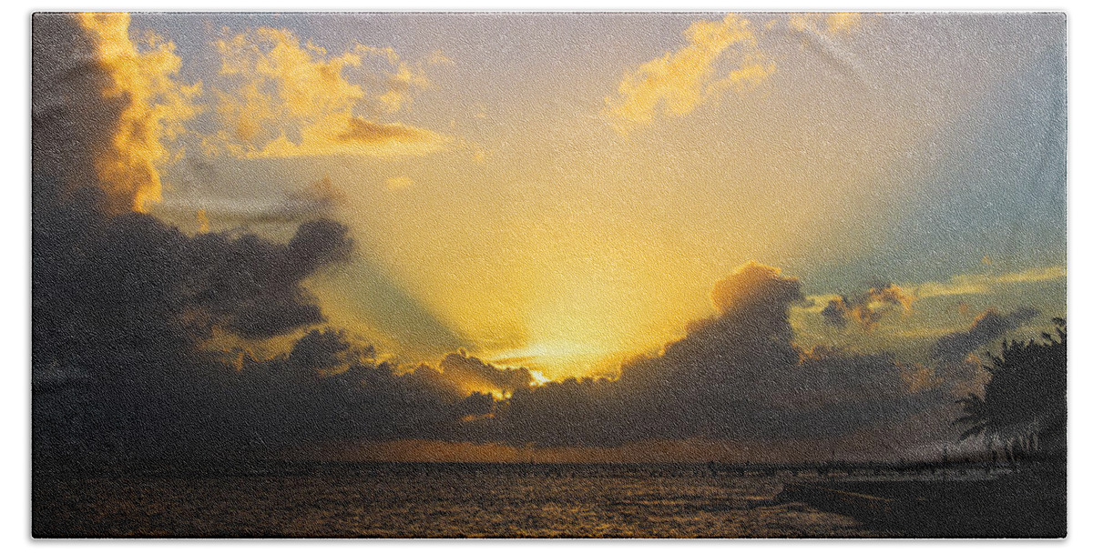Sunset Hand Towel featuring the photograph Key West Sunset 22 by Bob Slitzan