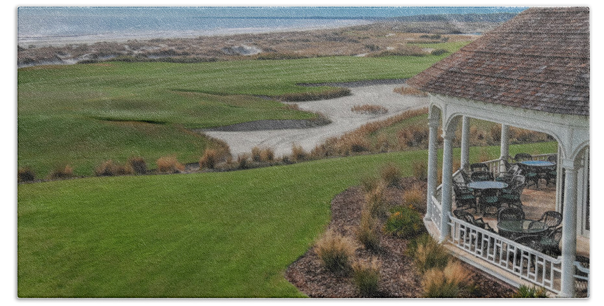 Connie Mitchell Photography Hand Towel featuring the photograph Kiawah Island Ocean Golf Course by Connie Mitchell