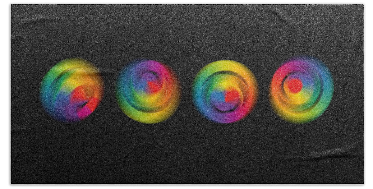 Colour Bath Towel featuring the photograph Kinetic Colour Wheels by Mal Bray