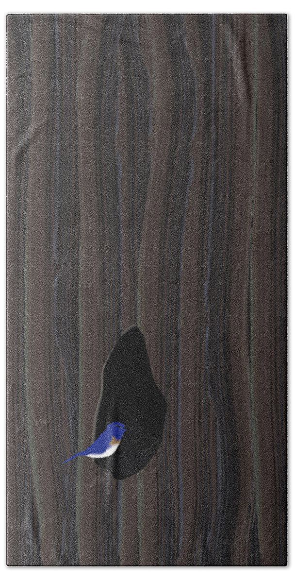 Bluebird Hand Towel featuring the digital art Knot Dweller by Kevin McLaughlin
