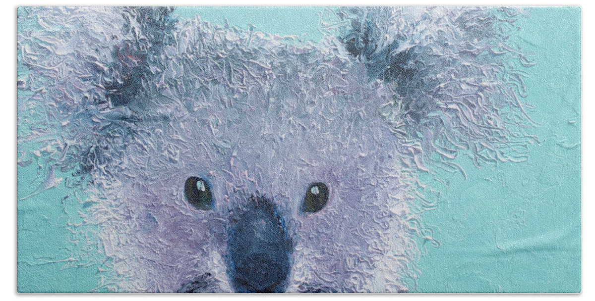 Koala Bath Towel featuring the painting Koala by Jan Matson