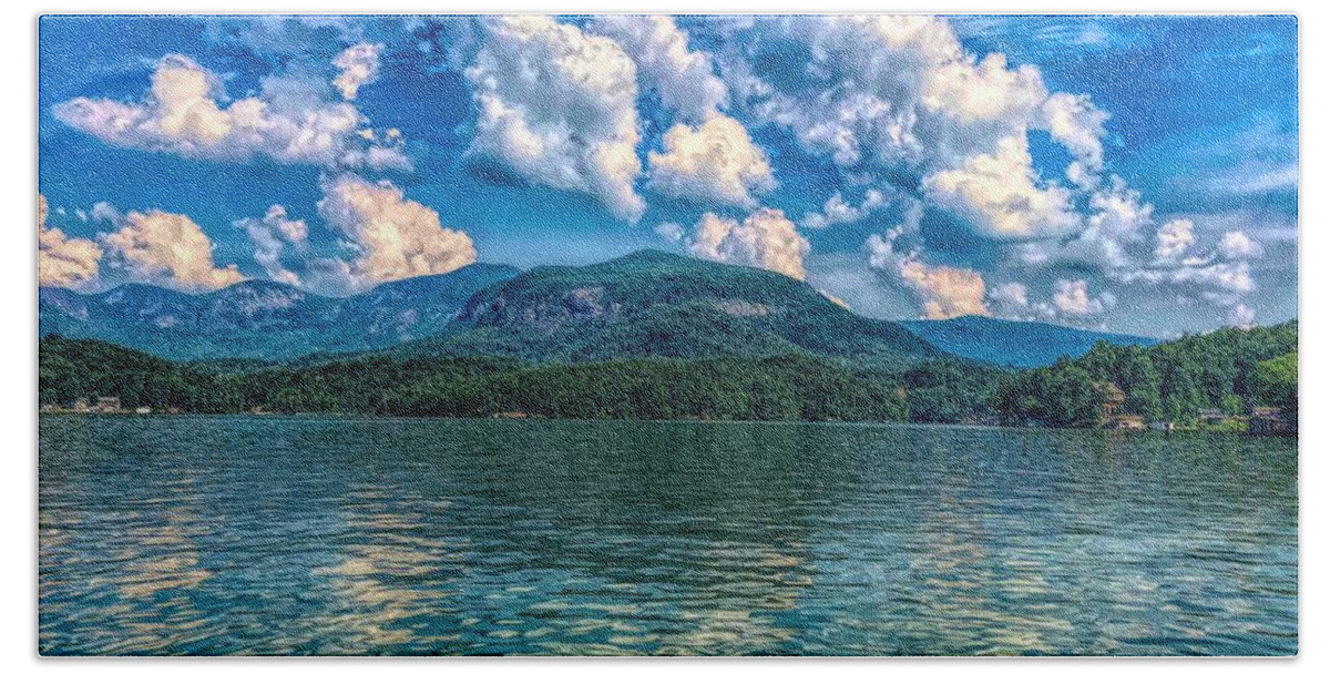 Lake Lure Bath Towel featuring the photograph Lake Lure Beauty by Buddy Morrison