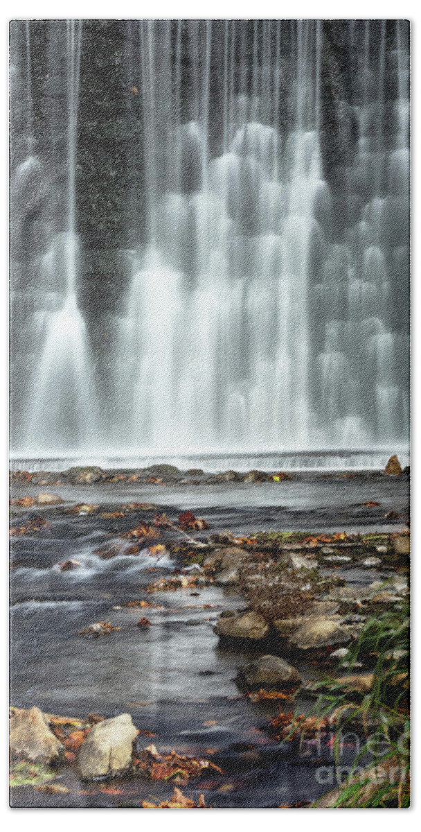 Landscape Hand Towel featuring the photograph Lake Solitude Dam by Nicki McManus