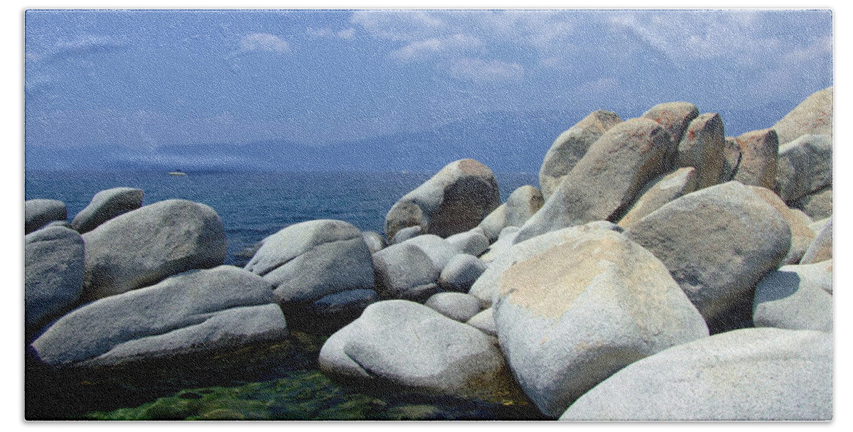 Lake Tahoe Bath Towel featuring the photograph Lake Tahoe by Donna Blackhall