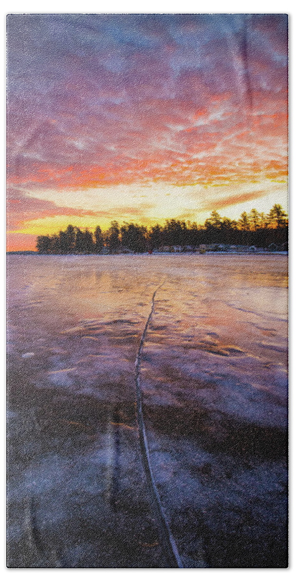 Gilford Hand Towel featuring the photograph Lake Winnipesaukee January Sunrise by Robert Clifford