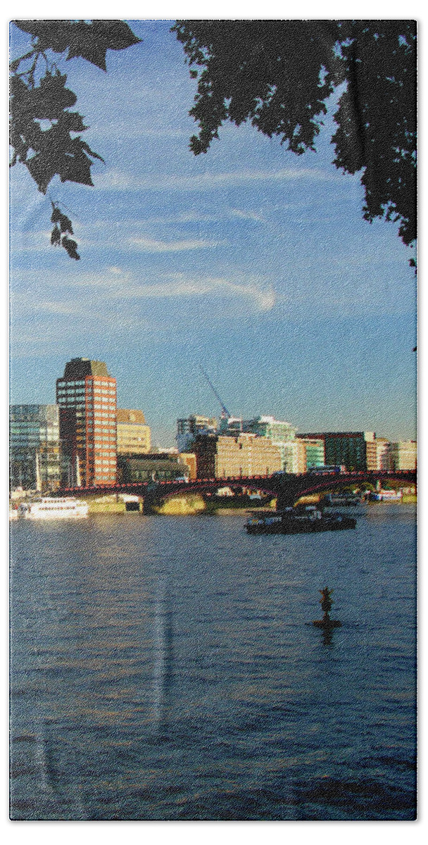 Bridge Hand Towel featuring the photograph Lambeth Bridge across the Thames, London by Misentropy