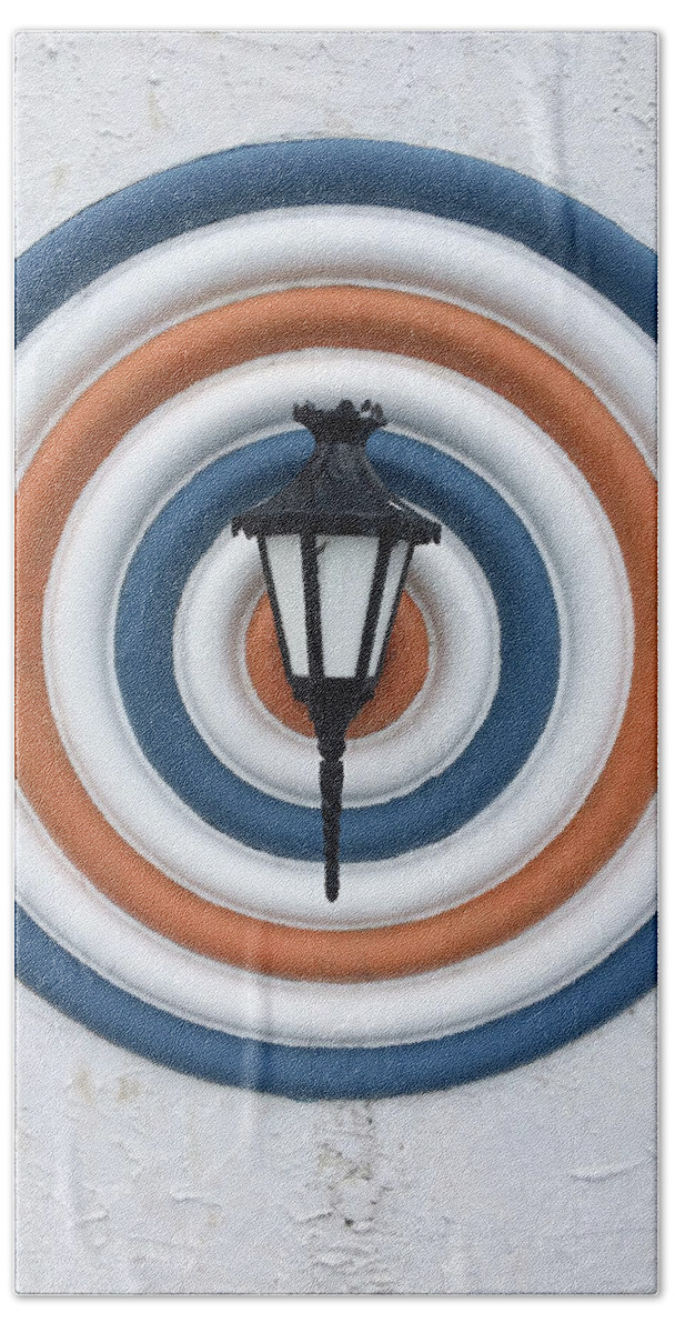 Light Bath Towel featuring the photograph Lamp hits the Bullseye by Matthew Wolf