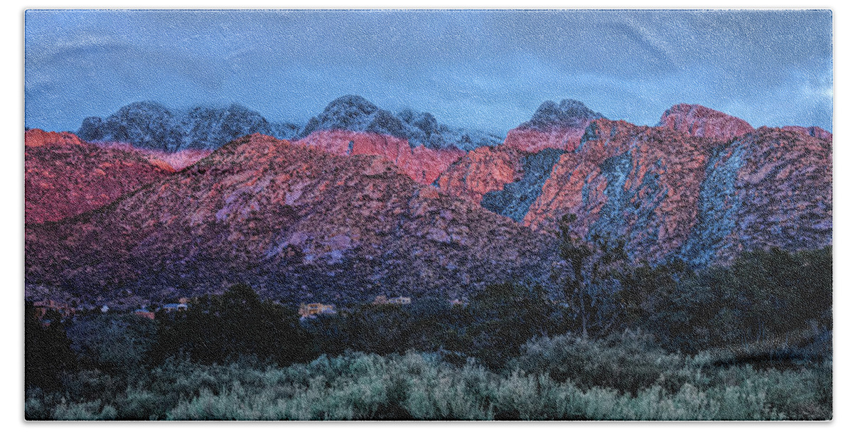 Landscape Bath Towel featuring the photograph Last Light of the Day by Michael McKenney