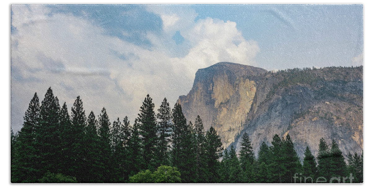 Sierra Nevada Hand Towel featuring the photograph Late Summer Half Dome by Jeff Hubbard