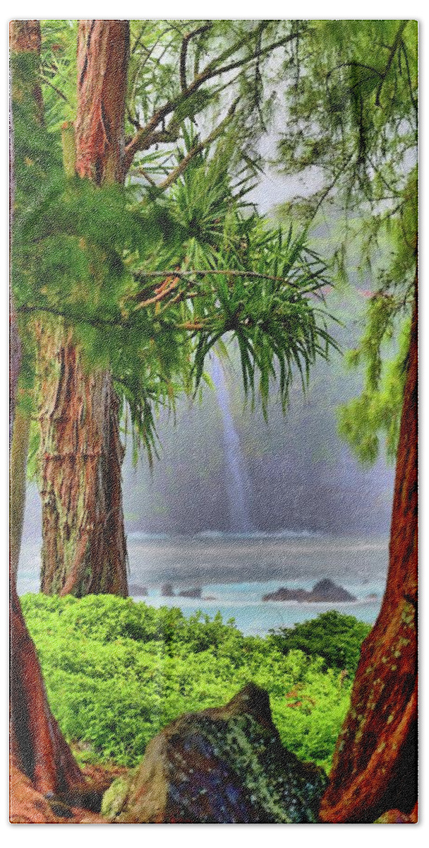 Hawaii Hand Towel featuring the photograph Laupahoehoe Hawaii by DJ Florek