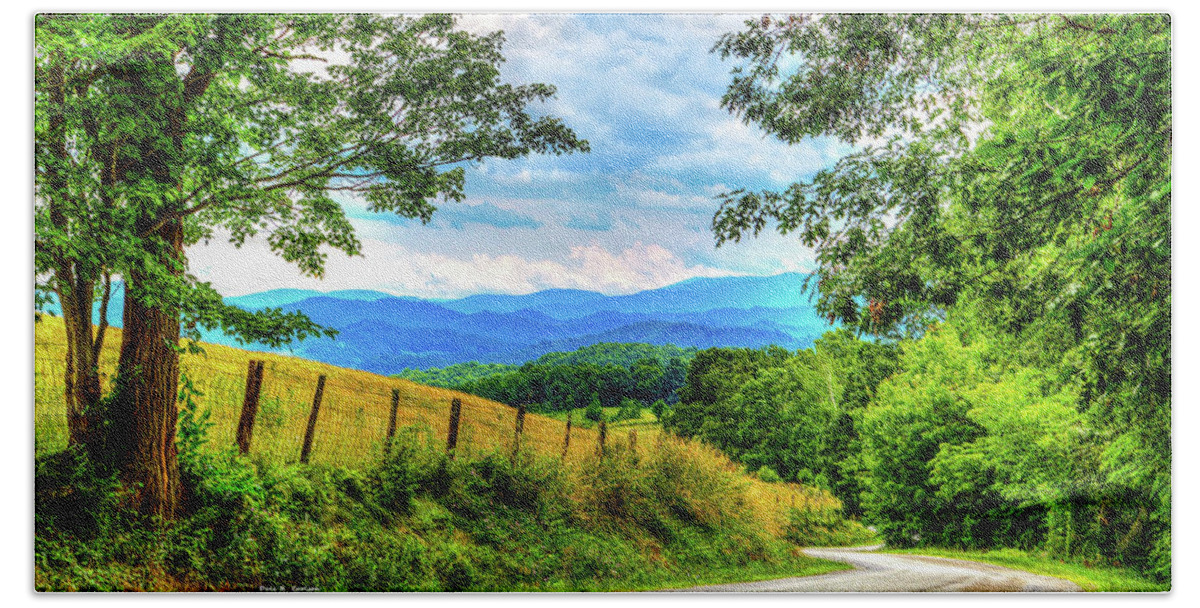 Laurel Hill Road Hand Towel featuring the photograph Laurel Hill View by Dale R Carlson