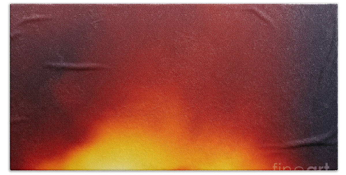 Active Bath Towel featuring the photograph Lava At Night by Bob Abraham - Printscapes