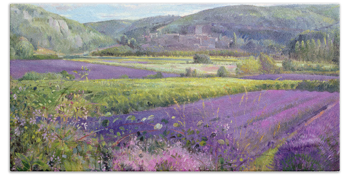 Lavender Fields in Old Provence Bath Towel by Timothy Easton - Fine Art  America