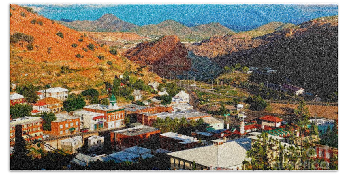 Lavender Pit Bath Towel featuring the photograph Lavender Pit in Historic Bisbee Arizona by Charlene Mitchell