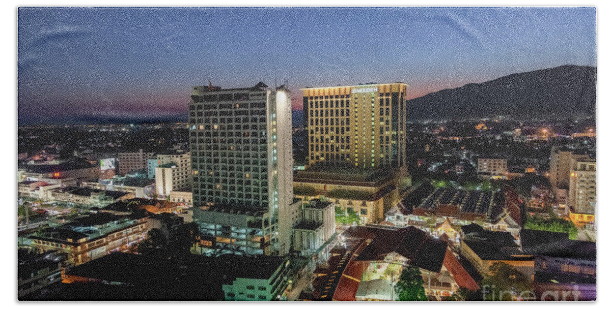 Sunset Hand Towel featuring the photograph Le Meridien Thailand by Adrian Evans