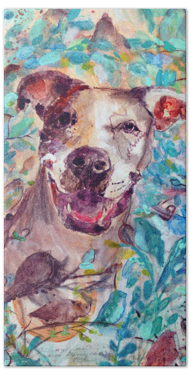  Bath Towel featuring the painting Leon by Ashleigh Dyan Bayer