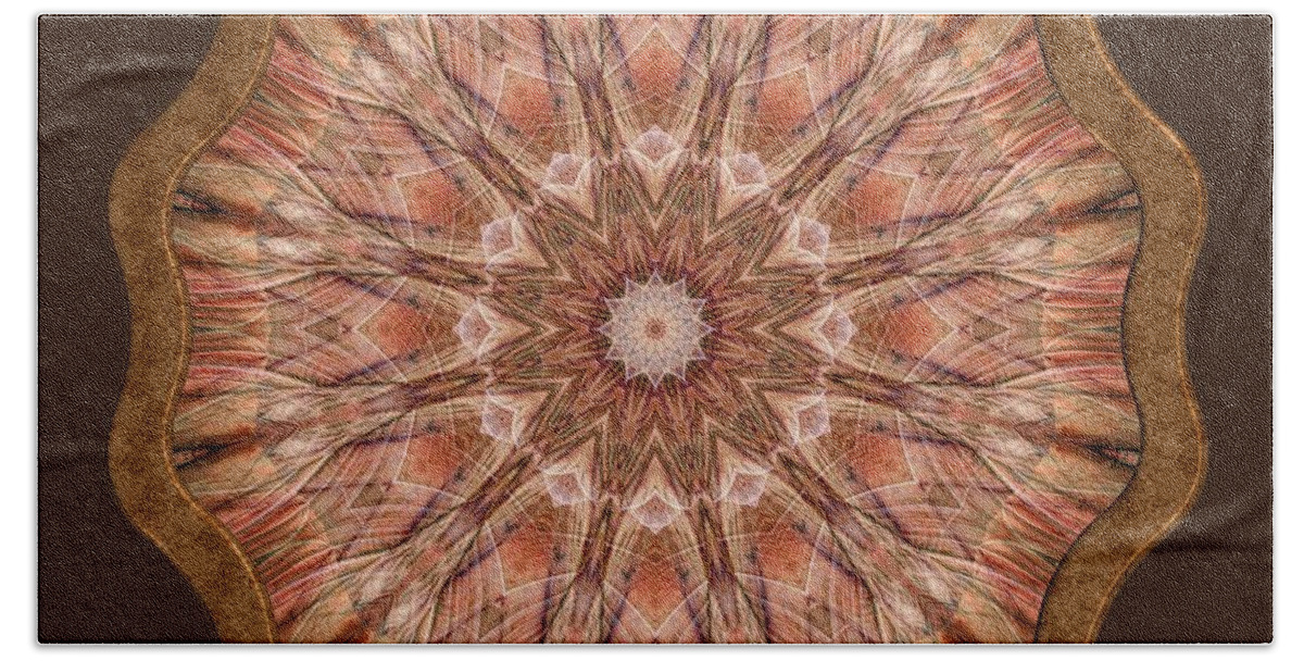 Sandstone Bath Towel featuring the digital art Ley Lines by Lynde Young
