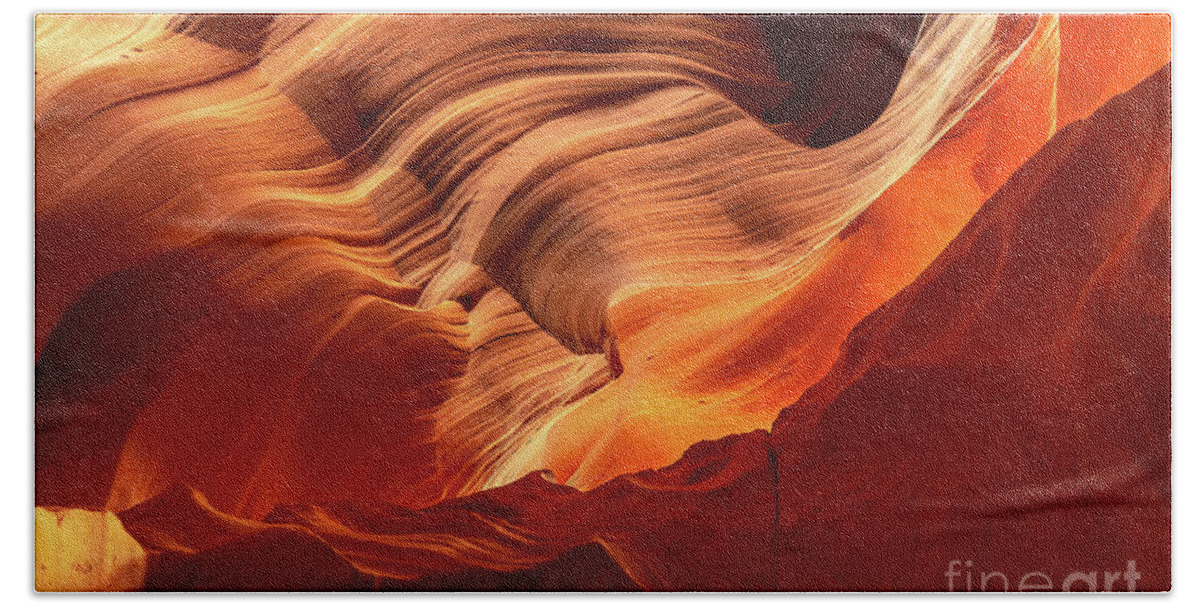 Antelope Canyon Bath Towel featuring the photograph Light From Above by Mimi Ditchie