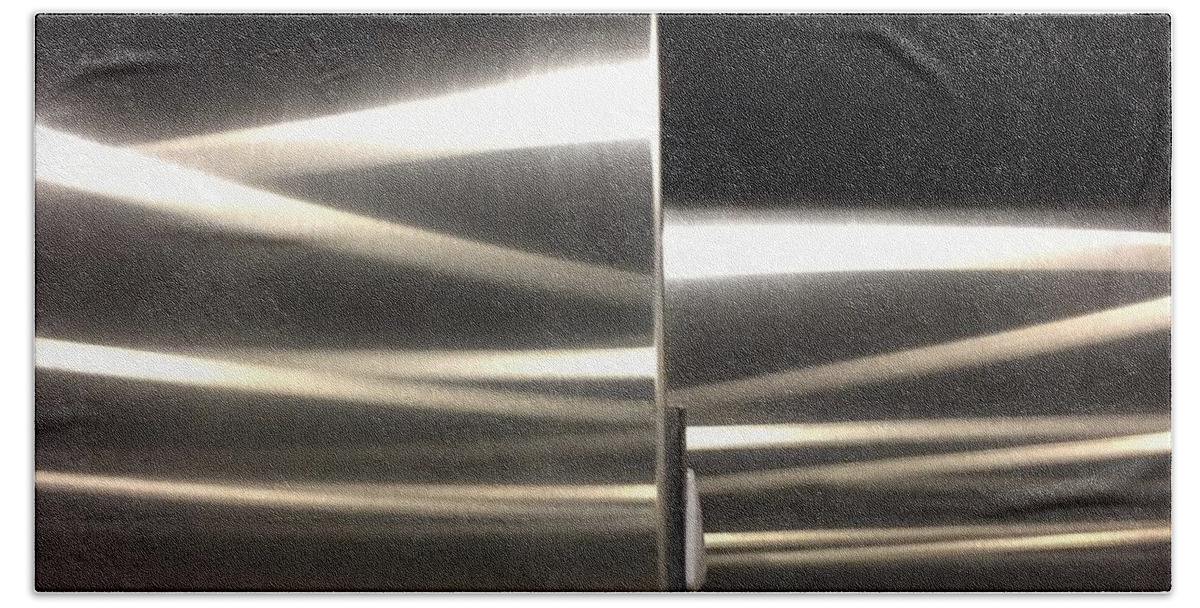 Reflected Light Metallic Contrast Movement Bath Towel featuring the photograph Light Series 1-1 by J Doyne Miller