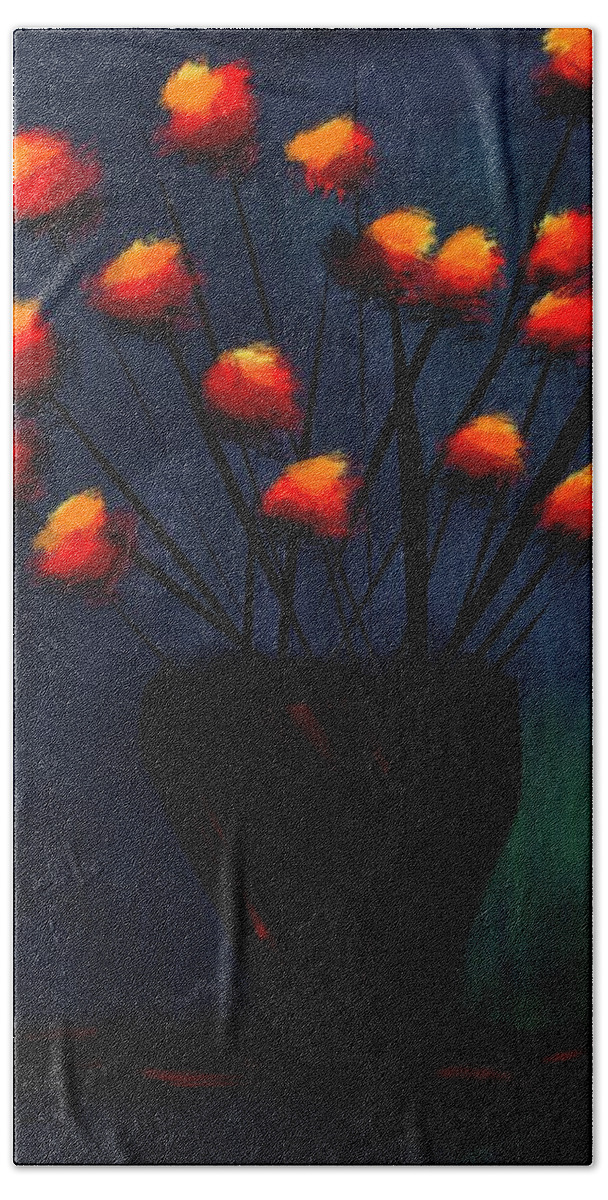 Flowers Hand Towel featuring the digital art Lights by Kathleen Hromada