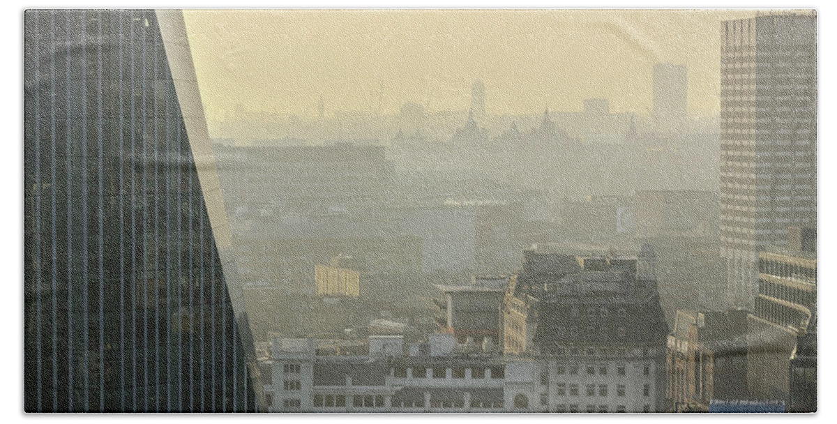 London Bath Towel featuring the photograph London's Rooftops by Perry Rodriguez