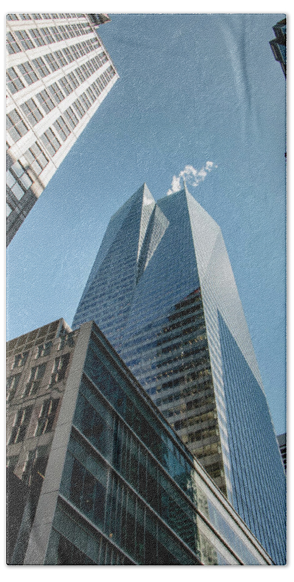 New York City Bath Towel featuring the photograph Looking Up 3 by Teresa Wilson