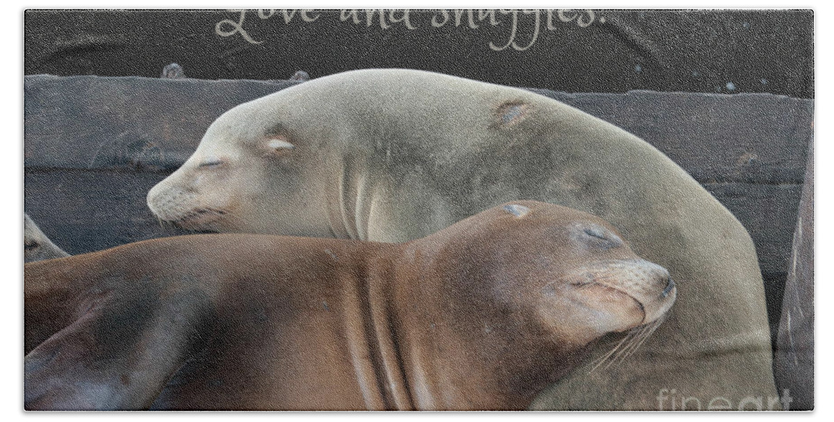 Thinking Of You Bath Sheet featuring the photograph Love and Snuggles by Carol Groenen