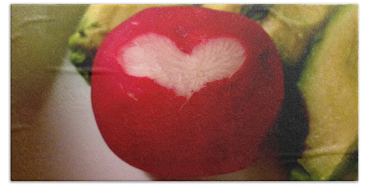 Radishes Bath Towel featuring the photograph Love my radishes by Marie Neder