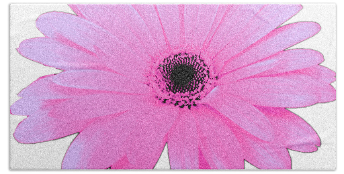 Digital Art Bath Towel featuring the digital art Lovely Pink Daisy Flower Gift by Delynn Addams by Delynn Addams