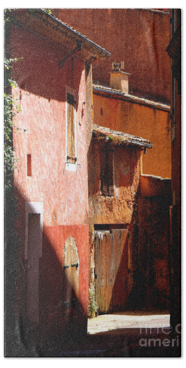 Luberon Bath Towel featuring the photograph Luberon Village Street by Olivier Le Queinec