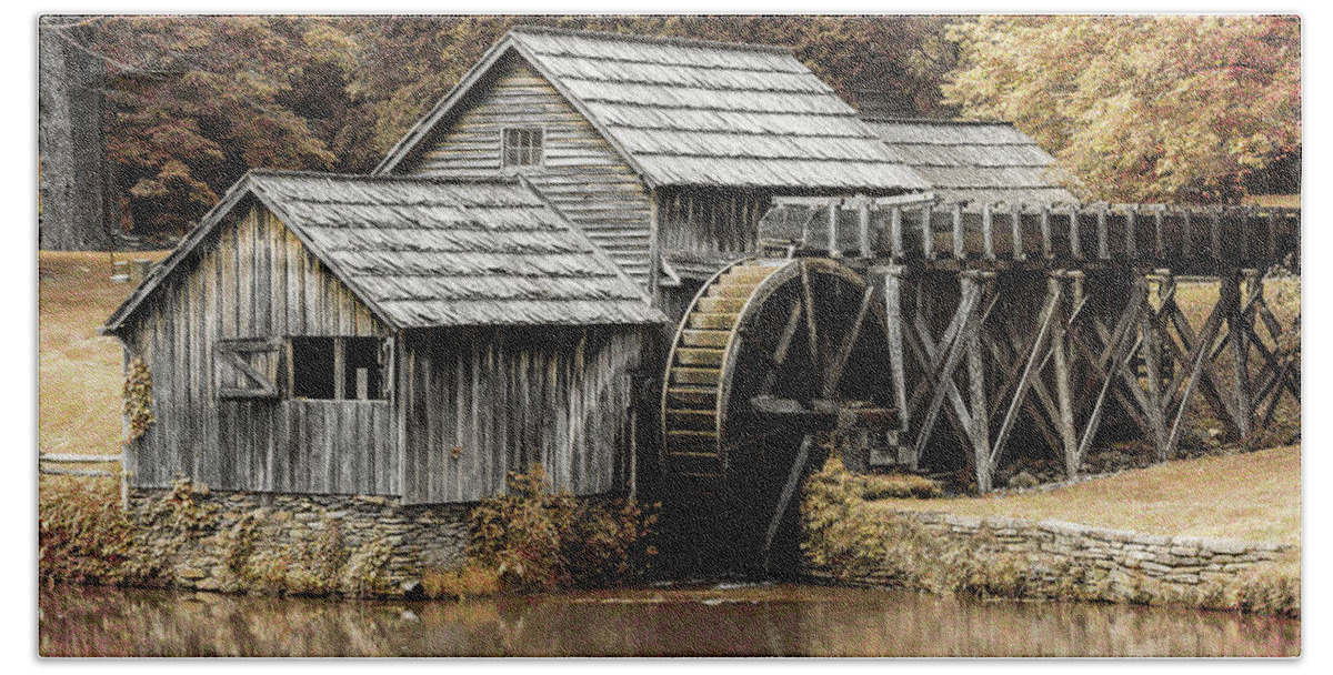 Mabry Mill Bath Towel featuring the photograph Mabry Mill #9 by Stephen Stookey