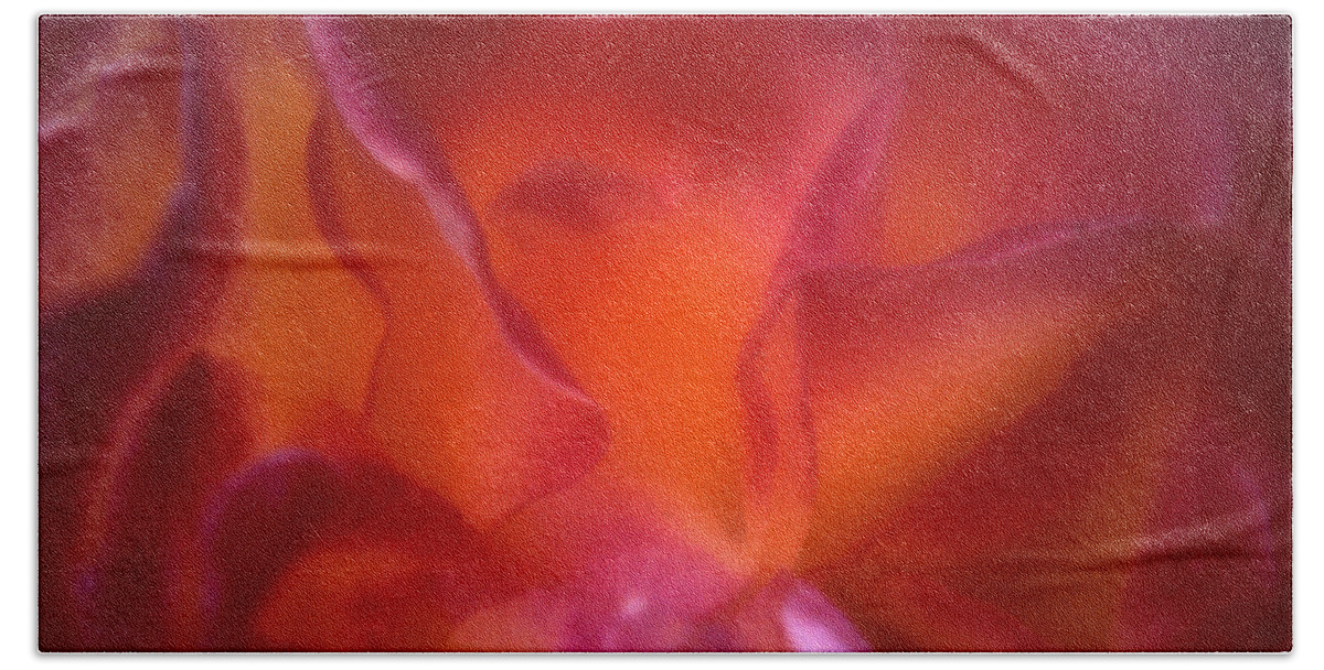  Hand Towel featuring the photograph Macro Rose by Lee Santa