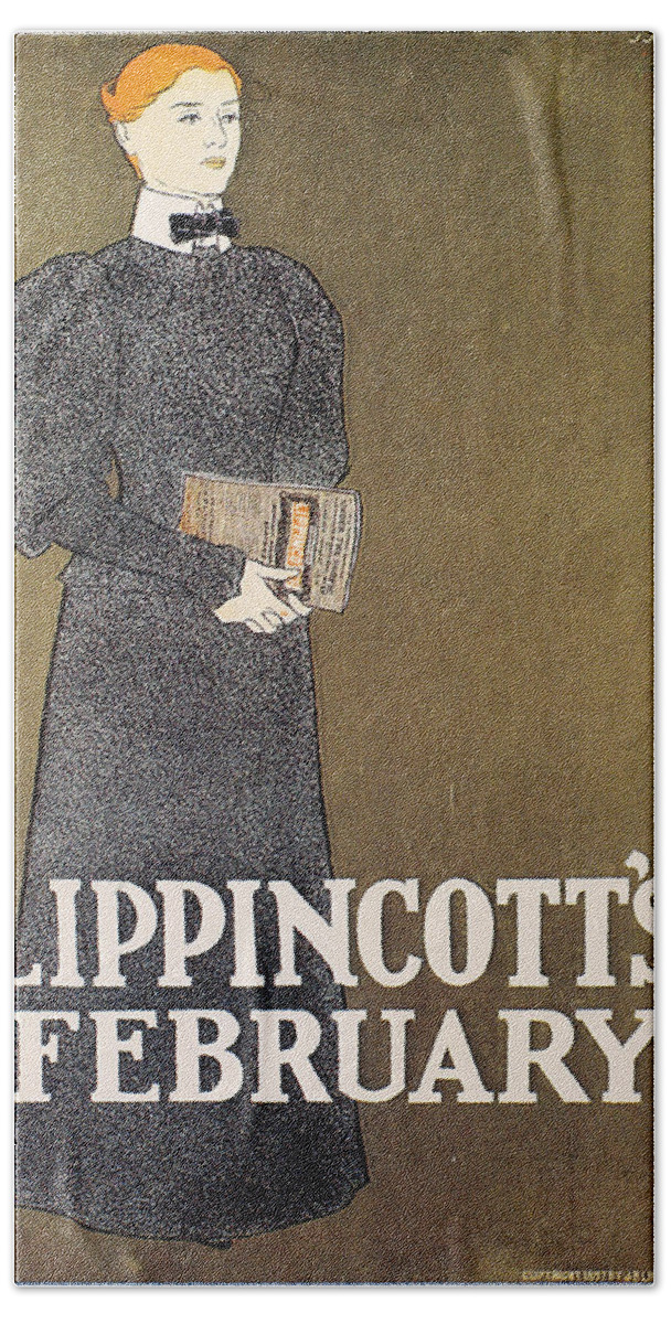 1897 Bath Towel featuring the photograph Magazine: Lippincotts by Granger