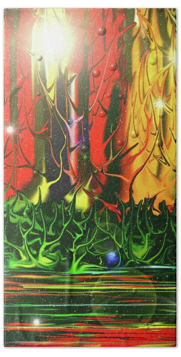 Forest Hand Towel featuring the digital art Magic Forest 2 by Darren Cannell