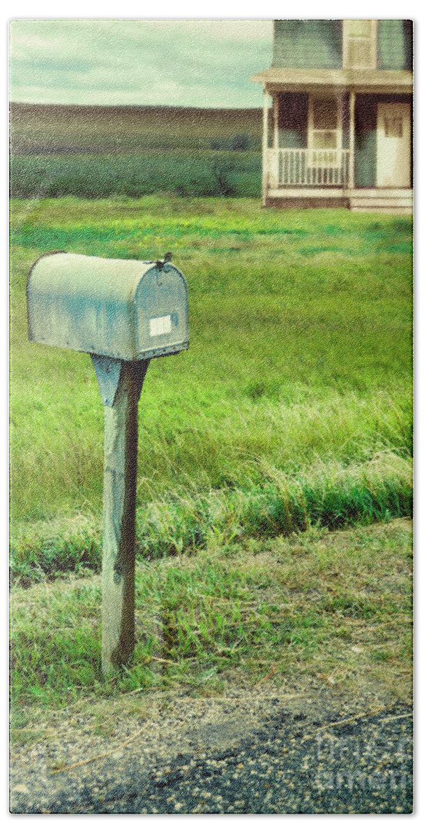 Mailbox Bath Towel featuring the photograph Mailbox by Farmhouse by Jill Battaglia