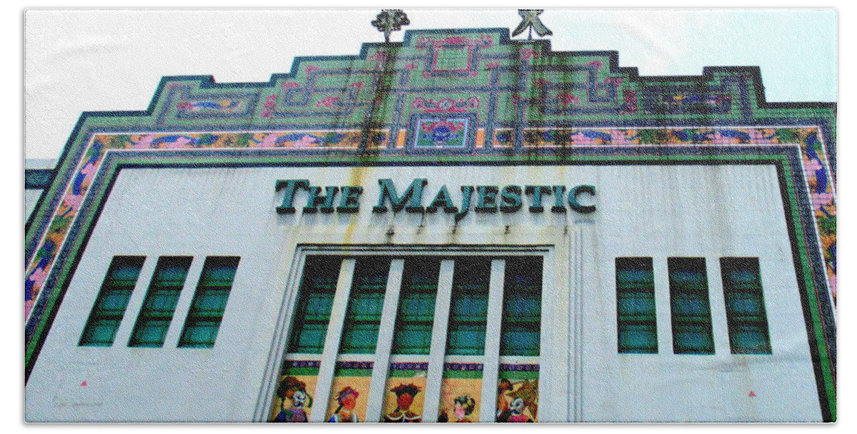 Majestic Theatre Singapore Hand Towel featuring the photograph Majestic Theatre Singapore by Randall Weidner