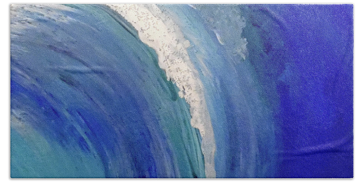 Wave Hand Towel featuring the painting Make Waves by Jilian Cramb - AMothersFineArt
