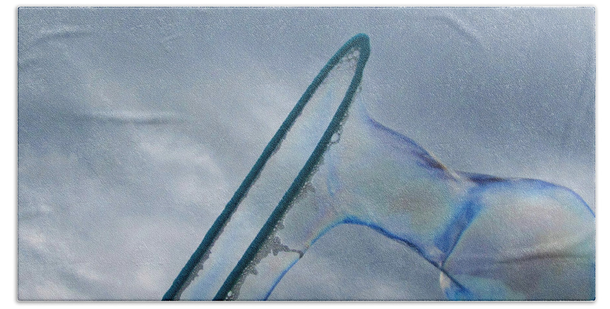 Photograph Bath Towel featuring the photograph Making a bubble A by Christopher Mercer