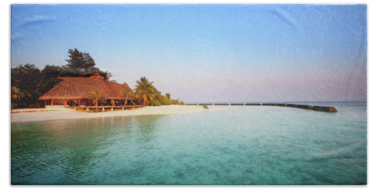 Maldives Bath Towel featuring the photograph Maldives Morning by Ian Good