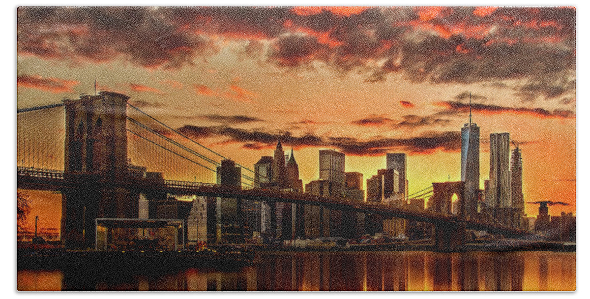 New York City Bath Sheet featuring the photograph Manhattan BBQ by Az Jackson