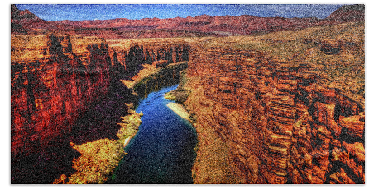 Arizona Bath Towel featuring the photograph Marble Canyon from the Navajo Bridge by Roger Passman